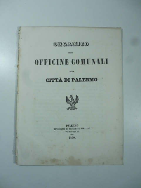 Organico delle Officine comunali della città di Palermo